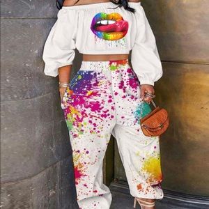 Off shoulder crop top